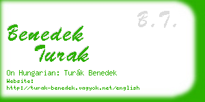 benedek turak business card