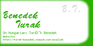 benedek turak business card